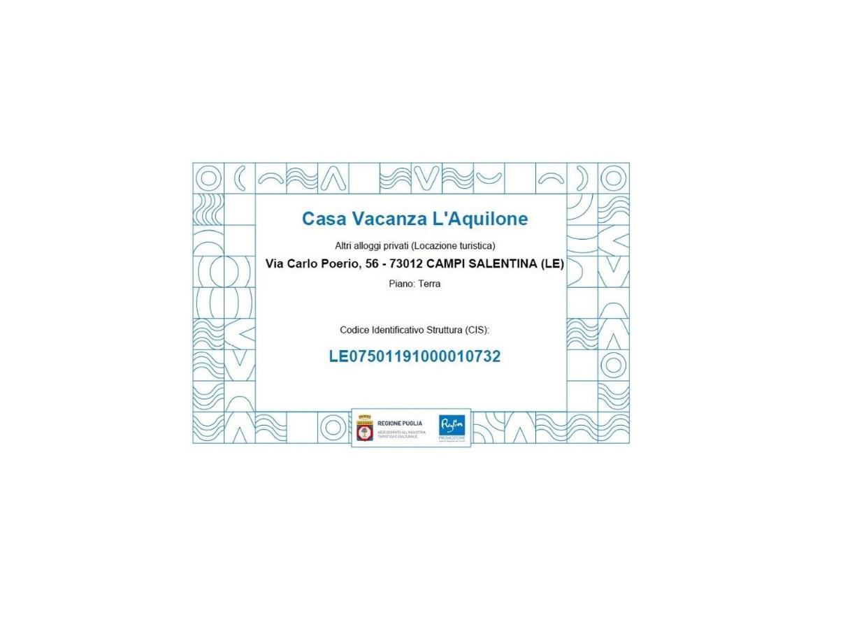 Casa Vacanza L'Aquilone Campi Salentina Luaran gambar